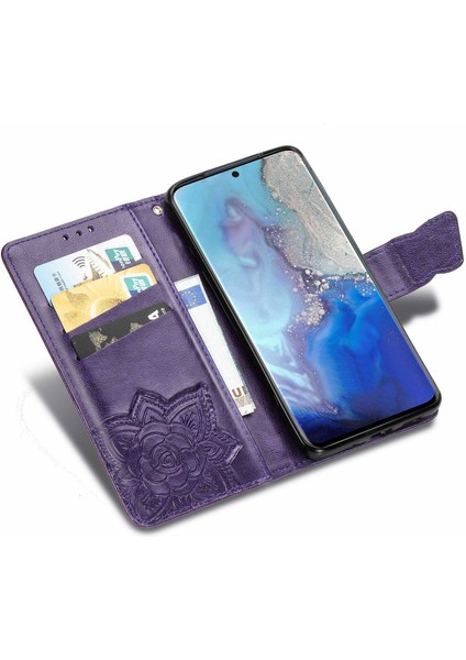 Samsung Galaxy S20 Kelebek Kanatları Narin Çiçekler Flip Darbeye Deri ile Uyumlu Telefon Kılıfı (Yurt Dışından) indirimleri