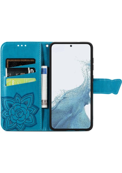 Samsung Galaxy S23 Kelebek Kanatları Narin Çiçekler Flip Darbeye Deri ile Uyumlu Telefon Kılıfı (Yurt Dışından) fırsatları