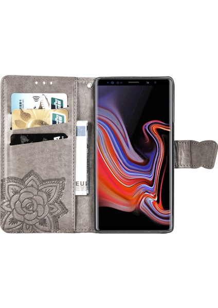 Samsung Galaxy Note 9 Kelebek Kanatları Narin Çiçekler Flip Darbeye Deri ile Uyumlu Telefon Kılıfı (Yurt Dışından) modelleri
