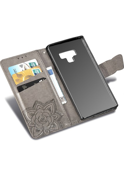 Samsung Galaxy Note 9 Kelebek Kanatları Narin Çiçekler Flip Darbeye Deri ile Uyumlu Telefon Kılıfı (Yurt Dışından) indirimleri