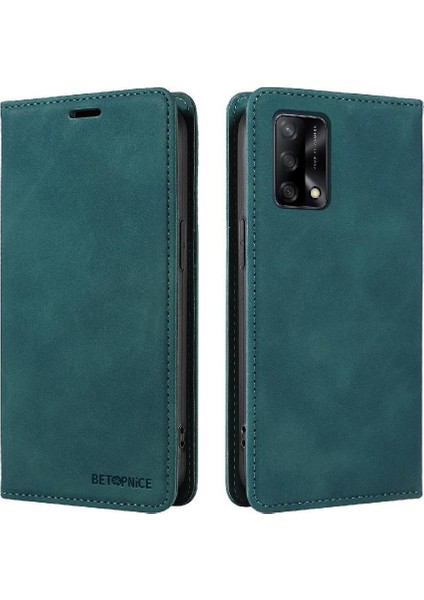 Oppo Için A74 4G/A95 4g Koruyucu Manyetik Folio Cüzdan Pu Deri Telefon Kılıfı (Yurt Dışından)