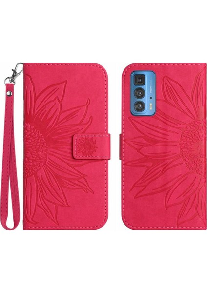 Motorola Kenar 20 Pro Için Kart Yuvaları Tutucu ile Kısa Kayış Kabartmalı Telefon Kılıfı (Yurt Dışından) fiyatları