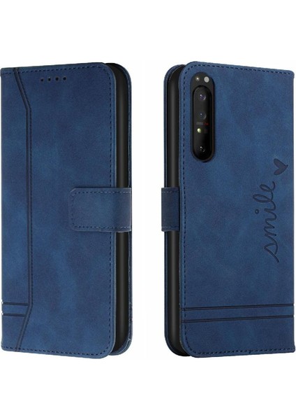 Sony Xperia 1 Iii Flip Folio Cüzdan Için El Kayışı Kart Yuvaları Telefon Kılıfı (Yurt Dışından)