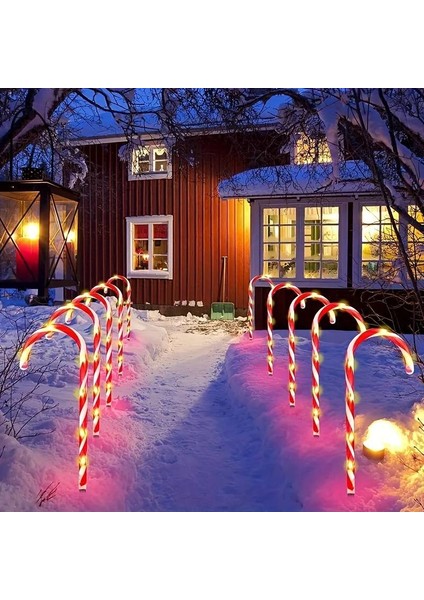 Candy Cane Lights Yılbaşı Şekeri Bahçe Aydınlatması 5 Adet