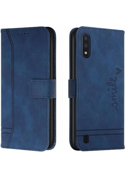 Samsung Galaxy A01 Kart Yuvaları Için Flip Folio Cüzdan El Telefon Kılıfı (Yurt Dışından)