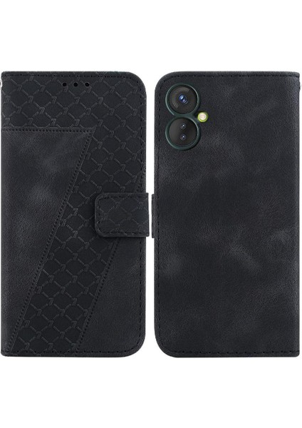 Tecno Spark 9 Pro Kabartmalı Desen Pu Deri Kart Yuvası Için Telefon Kılıfı (Yurt Dışından)