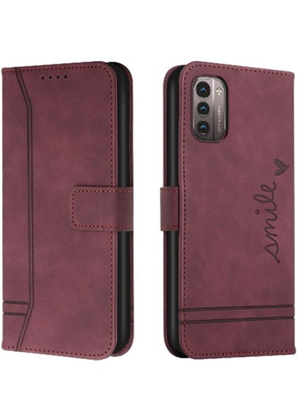 Nokia G21 Manyetik Kapatma Kart Yuvaları Için Pu Deri Flip Telefon Kılıfı (Yurt Dışından)