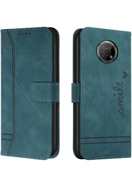 Nokia G300 Flip Folio Cüzdan Için El Kayışı Manyetik Kapatma Pu Telefon Kılıfı (Yurt Dışından)