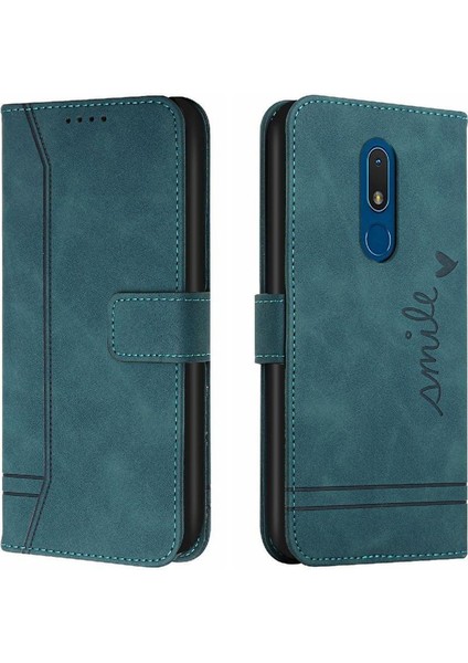 Nokia C3 Flip Folio Cüzdan Için Pu Deri Kart Yuvaları El Telefon Kılıfı (Yurt Dışından)