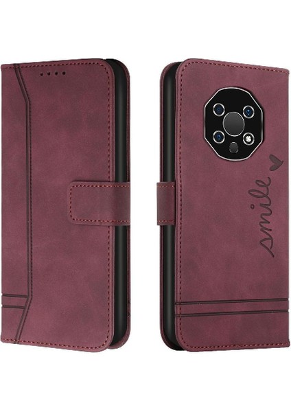 Için Oukitel W13 Manyetik Kapatma Flip Folio Cüzdan Kart Yuvaları Telefon Kılıfı (Yurt Dışından)