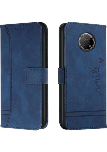Nokia G300 Flip Folio Cüzdan Için El Kayışı Manyetik Kapatma Pu Telefon Kılıfı (Yurt Dışından)