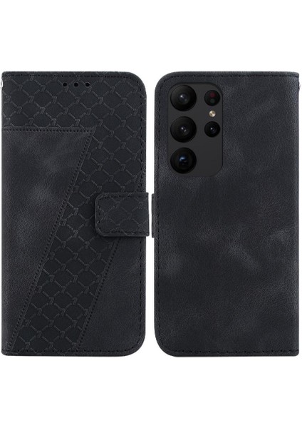 Samsung Galaxy S23 Ultra 5g Için Cüzdan Pu Deri Flip Folio Telefon Kılıfı (Yurt Dışından)