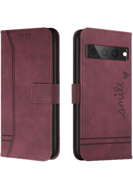 Google Piksel 7 Pro Flip Folio Cüzdan Için El Kayışı Manyetik Pu Telefon Kılıfı (Yurt Dışından)
