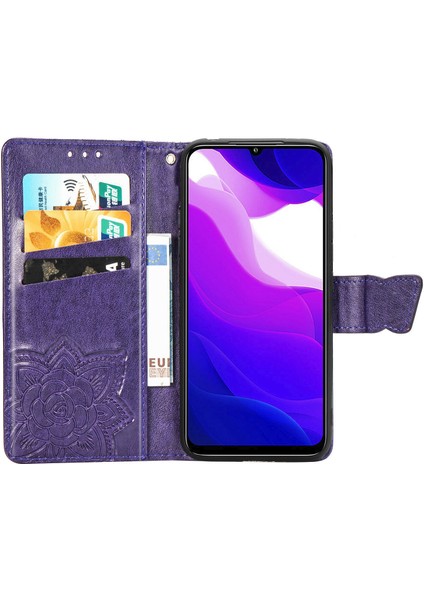 Xiaomi 10 Lite 5g Kelebek Kanatları Narin Çiçekler Flip Darbeye Deri ile Uyumlu Telefon Kılıfı (Yurt Dışından) modelleri