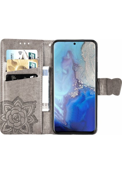 Samsung Galaxy S20 Kelebek Kanatları Narin Çiçekler Flip Darbeye Deri ile Uyumlu Telefon Kılıfı (Yurt Dışından) modelleri