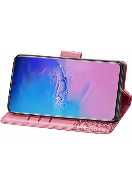 Samsung Galaxy S20 Ultra Kelebek Kanatları Narin Çiçekler Flip Darbeye Deri ile Uyumlu Telefon Kılıfı (Yurt Dışından) modelleri