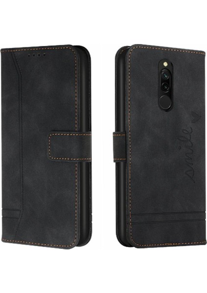 Için Xiaomi Redmi 8/8A Kart Yuvaları Flip Folio Cüzdan Pu Telefon Kılıfı (Yurt Dışından)