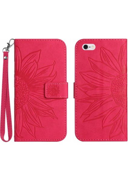 Iphone 6 Için Artı/6s Artı Flip Cüzdan Kabartmalı Ayçiçeği Telefon Kılıfı (Yurt Dışından)