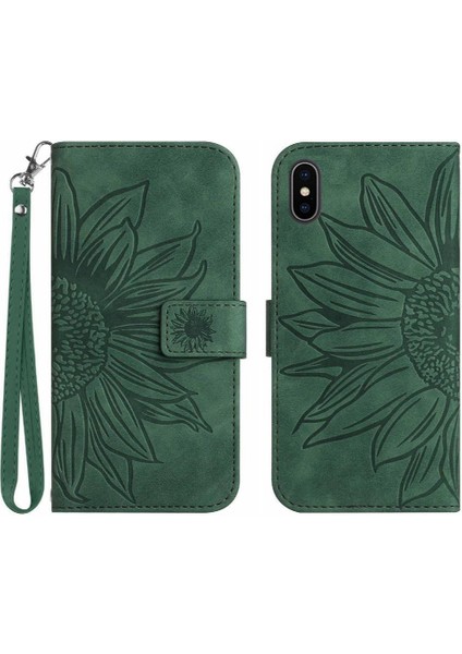 Iphone X/xs Kısa Kayış Kart Yuvaları Tutucu Flip Cüzdan Telefon Telefon Kılıfı (Yurt Dışından)