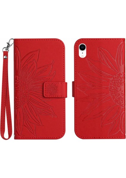 Kart Yuvaları Tutucu Kısa Kayış Lüks Pu Deri ile iphone Xr Için Telefon Kılıfı (Yurt Dışından)