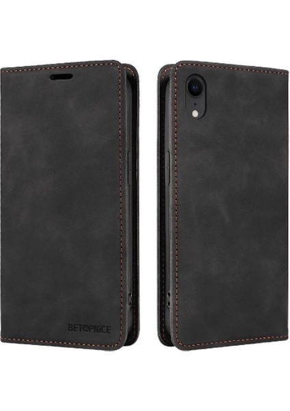 Iphone Xr Için Folio Cüzdan Pu Deri Manyetik Koruyucu Telefon Kılıfı (Yurt Dışından)