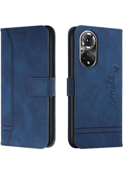 Onur 50 Pro El Kayışı Için Pu Deri Flip Folio Cüzdan Kart Telefon Kılıfı (Yurt Dışından)