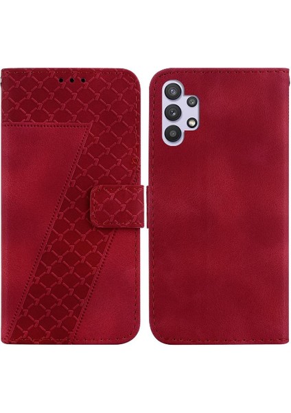 Samsung Galaxy A32 4g Için Pu Deri Kart Yuvası Fonksiyonu Desen Telefon Kılıfı (Yurt Dışından)