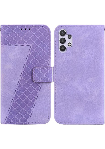 Samsung Galaxy A32 4g Için Pu Deri Kart Yuvası Fonksiyonu Desen Telefon Kılıfı (Yurt Dışından)