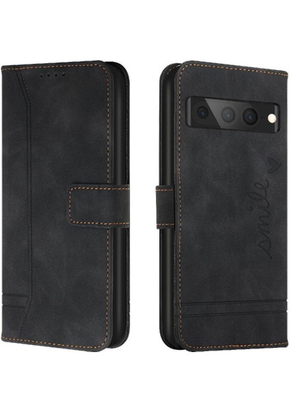 Google Piksel 7 Pro Flip Folio Cüzdan Için El Kayışı Manyetik Pu Telefon Kılıfı (Yurt Dışından)