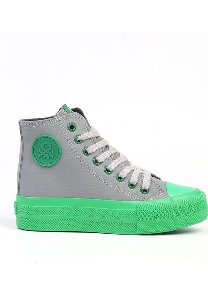 Benetton® | Bn-31125 - 3114 Gri Yesil - Kadın Spor Ayakkabı