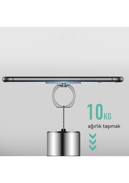 4'lü Şeffaf Cep Telefonu Zil Tutucu Seti, 360° Dönebilir (Yurt Dışından)