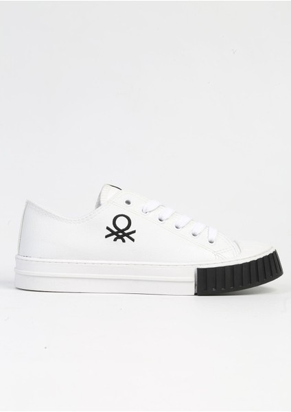 BN-30546 - Beyaz Siyah-Erkek Spor Ayakkabı