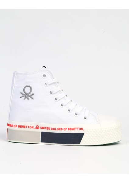 BN-30942 - 3114 Beyaz Kırmızı - Kadın Spor Ayakkabı