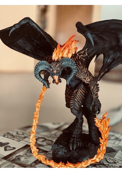 Balrog Yüce Iblis Boyalı Figür 30 cm Yüzüklerin Efendisi Lotr (Dev Boy)