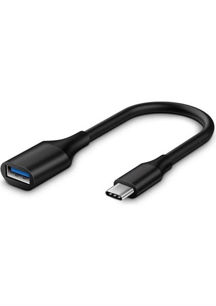5A 100W Usba To Type-C Örgülü 1.2m Hızlı Şarj ve Data Kablosu Gri + Schitec Type-C To Usba 3.0 Otg Dönüştürücü Adaptör
