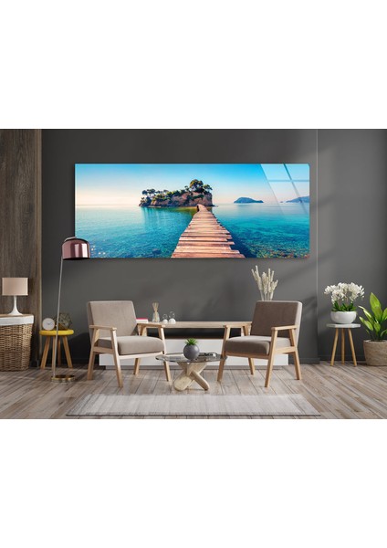 Ada Manzarası Temperli Cam Duvar Tablosu fırsatları