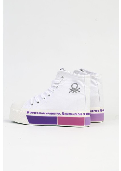 BN-30942 -Beyaz Lila-Kadın Spor Ayakkabı modelleri