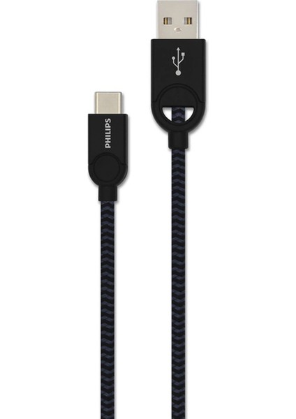 5A 100W Usba To Type-C Örgülü 1.2m Hızlı Şarj ve Data Kablosu Siyah + Schitec Type-C To Usba 3.1 Otg Dönüştürücü Adaptör