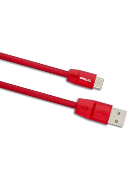 5A 100W Usba To Type-C 1.8 M Hızlı Şarj ve Data Kablosu Kırmızı + Schitec Type-C To Usba 3.1 Otg Dönüştürücü Adaptör