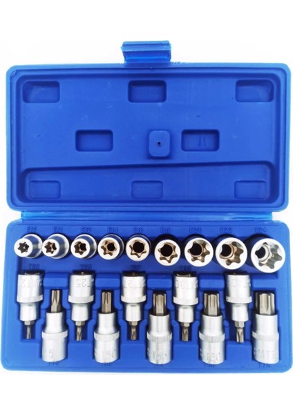 Torx Lokma Takımı 1/2 19 Parça E Lokma & Torx Lokma Takım