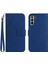 Kart Yuvaları Tutucu Kısa Kayış Kabartmalı Pu ile Samsung Galaxy S21 Için Kılıf (Yurt Dışından) 1