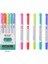 E Stili Kawaii Fosforlu Kalemler Çift Uçlu Candy Color Manga Markers Midliner Pastel Fosforlu Set Kırtasiye (Yurt Dışından) 1