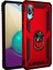 Samsung Galaxy A02 Kılıf Sofya Yüzüklü Silikon Kapak - Kırmızı 300099 1