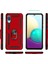 Samsung Galaxy A02 Kılıf Sofya Yüzüklü Silikon Kapak - Kırmızı 300099 3