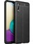 Samsung Galaxy A02 Kılıf Focus Derili Silikon - Siyah 300099 1