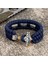 19CM Tarzı Altın Mavi Vikings Mjolnir Çekiç Survival Bilezikler Erkekler Paslanmaz Çelik Iskandinav Rune Boncuklu Paracord Halat Bileklik El Yapımı Muska Takı (Yurt Dışından) 1