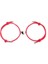 Kırmızı 3mm Milan Halat Çift Bilezik Yin Yang Aşk Kalp Mıknatıs Braclet Ayarlanabilir Romantik Örgülü Dize Eşleştirilmiş Braslet Takı Hediye (Yurt Dışından) 1