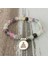 18CM Tarzı Gümüş Buda Bayan Mala Yoga Bilezik Şifa Kristaller Lotus Charms Bilezik ile Streç Doğal Florit Buda Om Bilek Bilezikler (Yurt Dışından) 1