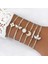 B00157 Kadın Bilezik Seti Boho Mücevher Kabuk Kaplumbağa Yaprağı Boncuk Zincir Deri Çok Katmanlı Bilezik Charm Lady Altın Takı Hediye (Yurt Dışından) 1
