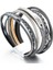 Gri Amorcome Metal Pullu Charm Deri Bilezikler Kadınlar Için Moda Çok Katmanlı Geniş Wrap Bilezik Parti Kulübü Femme Takı (Yurt Dışından) 4
